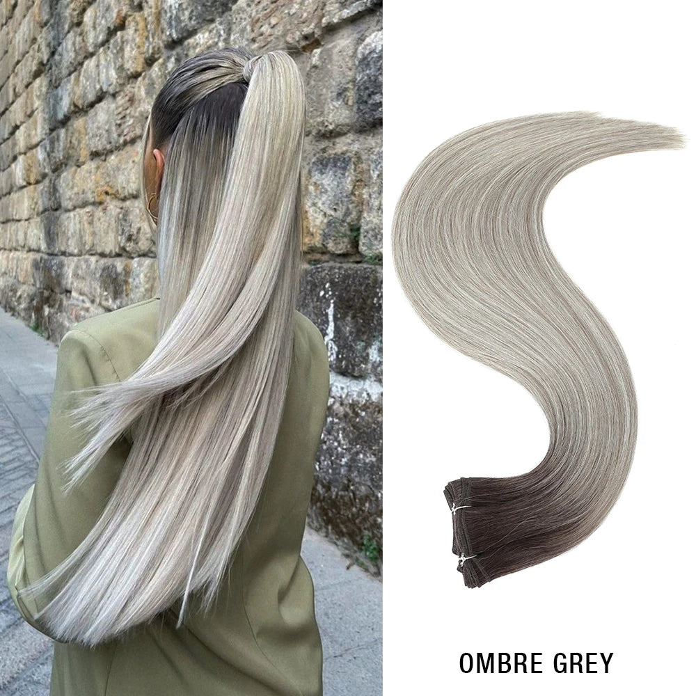 24-32 Inch Bio Protein Straight Hair Bundles Synthetic High Temperature 150g 200g Ombre Brown M888 Orange Soft Hair Weaving