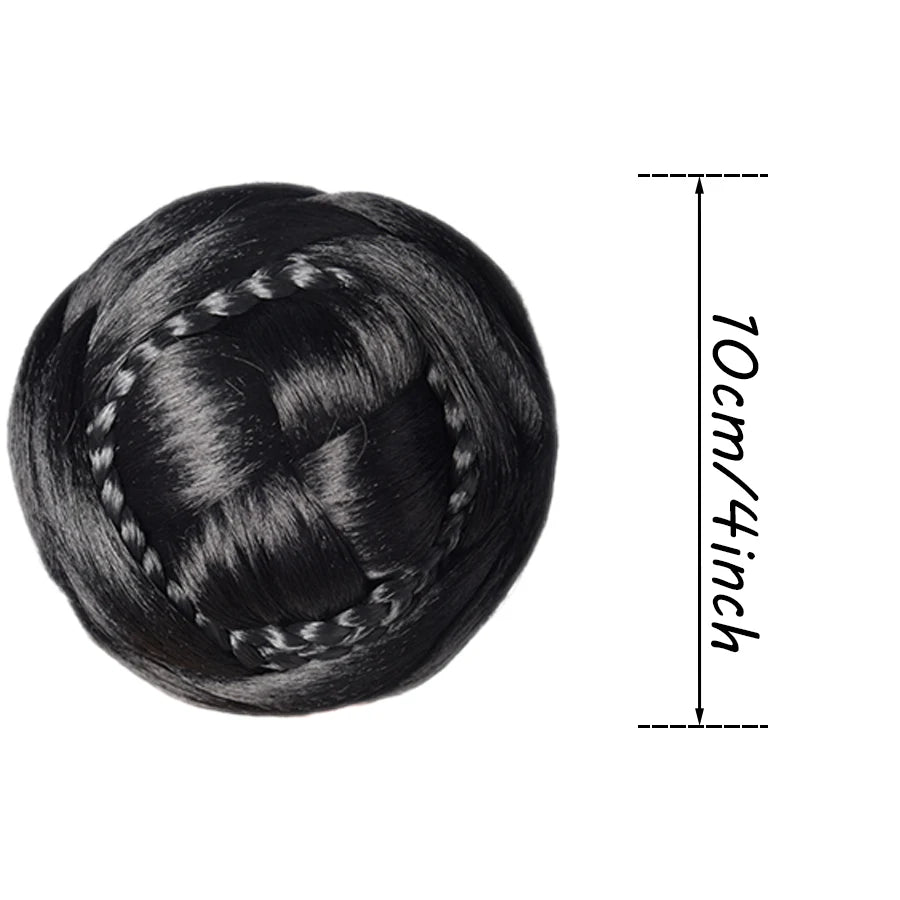 Synthetic Ball Head Wig Flower Bud Hair Hairpin Bun Back Head Pad Hair Bag Hanfu Ancient Style Cheongsam Bun Wig
