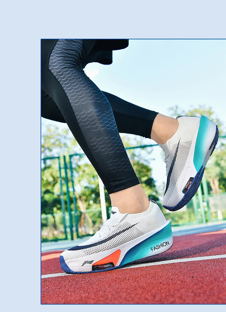 Air cushion Running Shoes Speciality Marathon Men Sports Breathable Lightweight Women's Comfortable Athletic Nonskid Sneakers