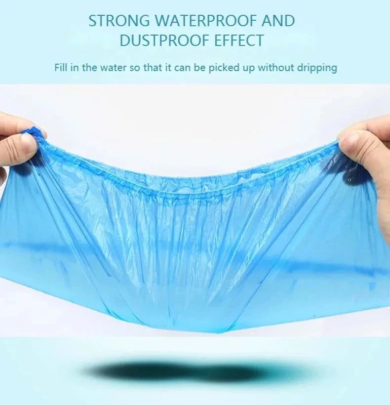 100Pcs/Set Plastic Disposable Shoe Cover Rain Boots Cover For Women Men Sneaker Protector Outdoor Rainy Day Overshoes Accessorie