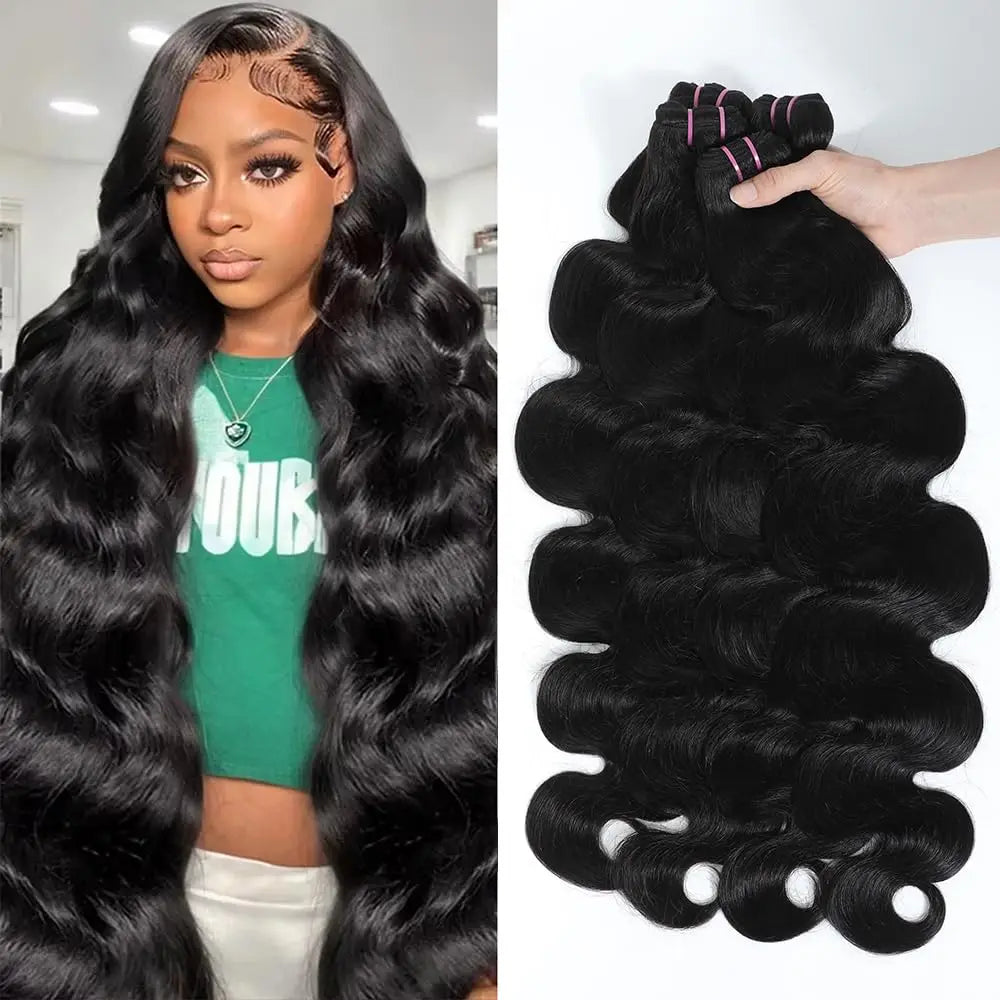 Body Wave Human Hair Bundles Brazilian Raw Human Hair 1/3/4 Bundles for Women 12A Thick Bundles human hair For Women