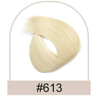Clip In One Piece Human Hair Extensions 100% Straight Brazilian Human Remy Hair Natural Color Light Blond Ombre Dark Brown 613#