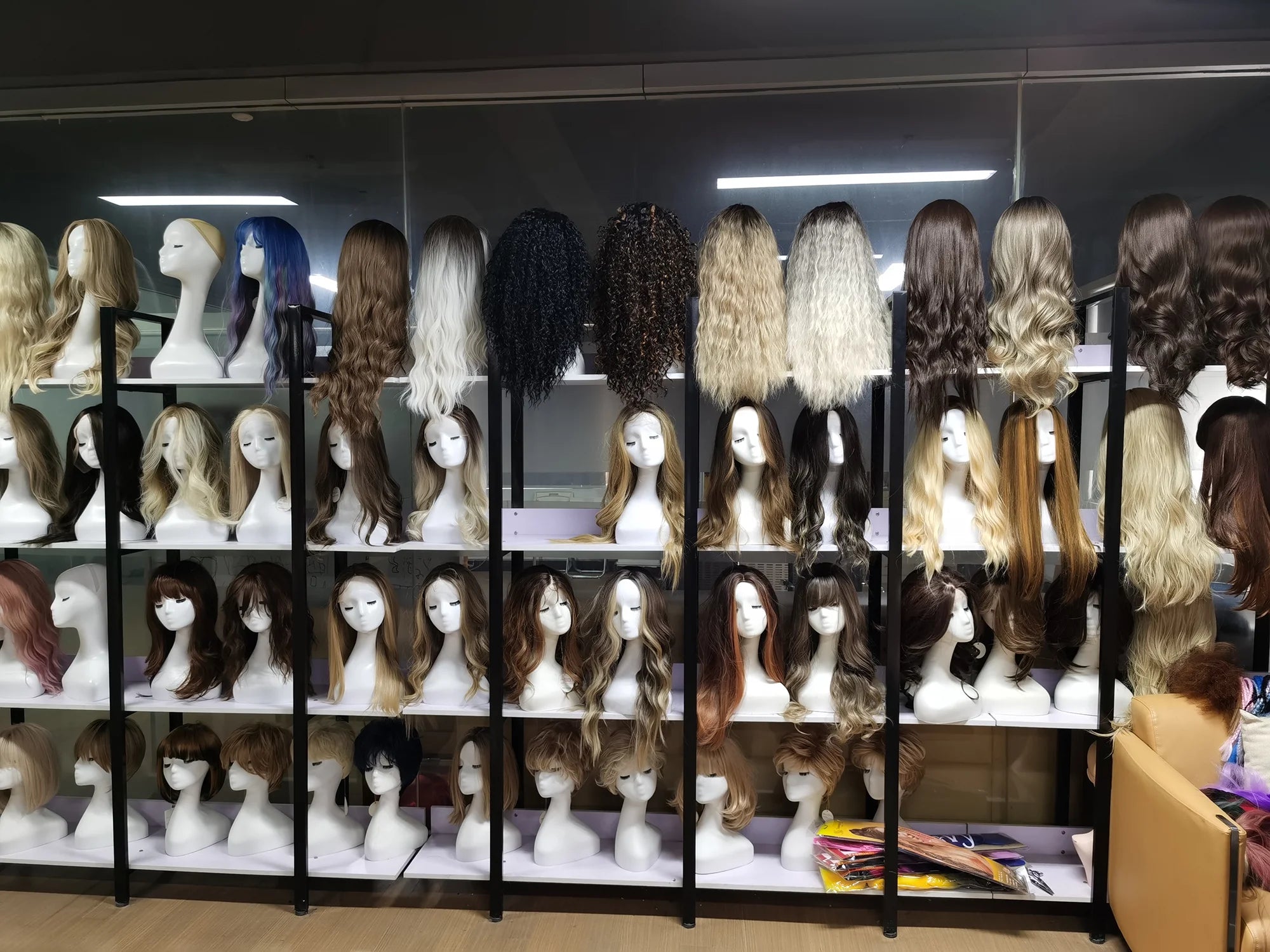 EASIHAIR Brown Straight Layered Wigs for Women Long Natural Hair Synthetic Wigs With Bangs Daily Use Party Heat Resistant Wigs