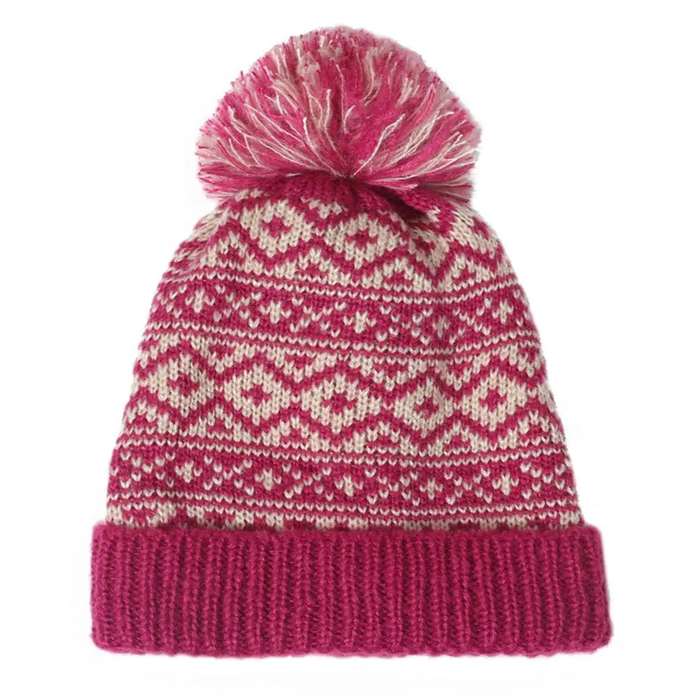 Ourdoor Winter Warm Mens Pom Pom Hat Knitted Beanie Cap Cable Bobble Hat Pom Wooly Cap