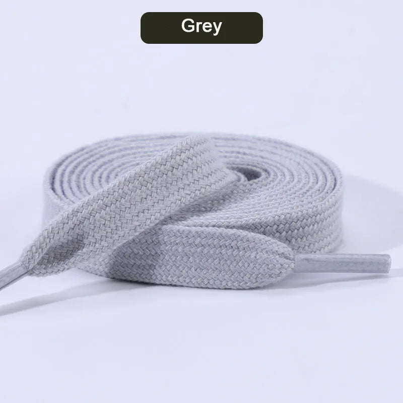 1 Pair Flat Shoelaces for Sneakers Classic Canvas Sports Shoe Laces Women Men Shoelace Solid Double Cotton Shoestrings for AF1