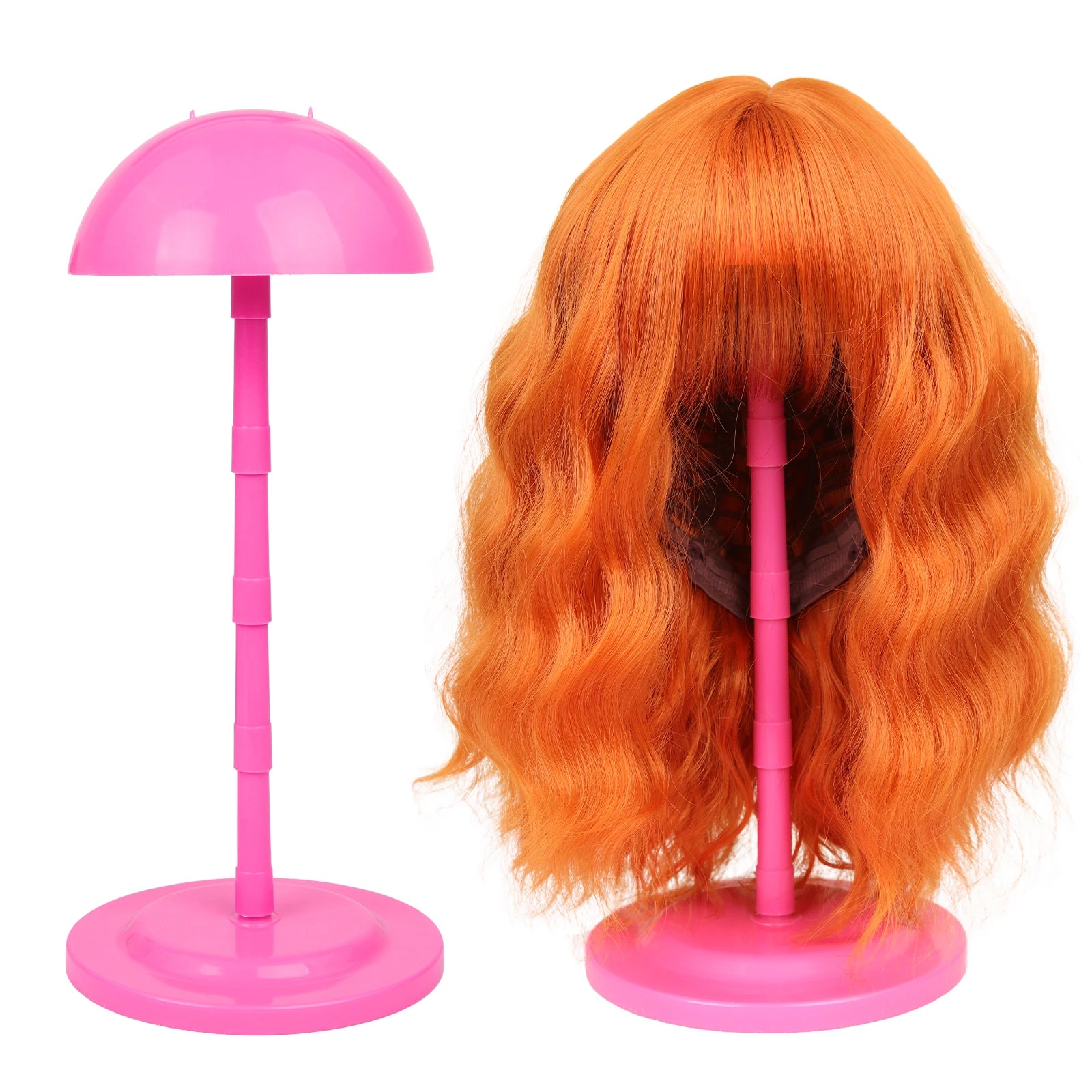 1pc Wig Stand Adjustable Height Wig Head Stand Portable Multi-Functional Non-Slip Wigs Stands Holder for Multiple Wigs and Hats