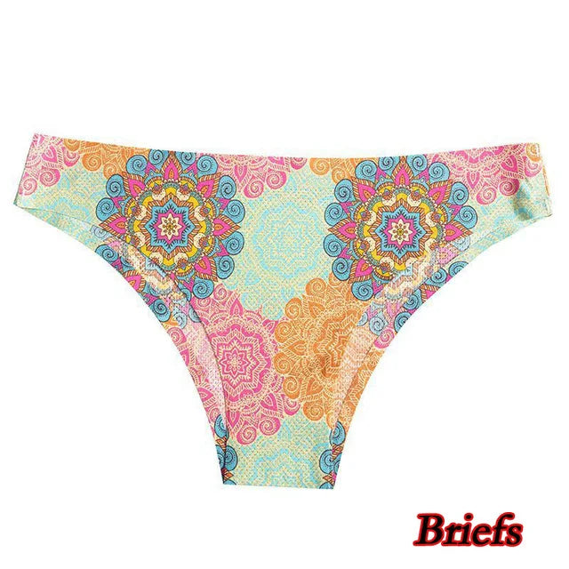 Poblador Sexy Women's Panties Seamless Underwear Comfortable Print G-string Thongs Intimate Female Lingerie Ladies Pantys Tanga