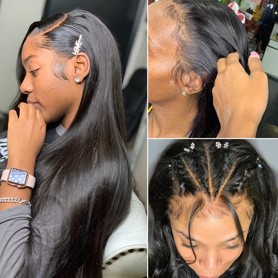 13x6 HD Lace Front wigs Human Hair Wig Brazilian Bone Straight Frontal Wig 360 13x4 Lace Frontal Wigs For Black Women Preplucked