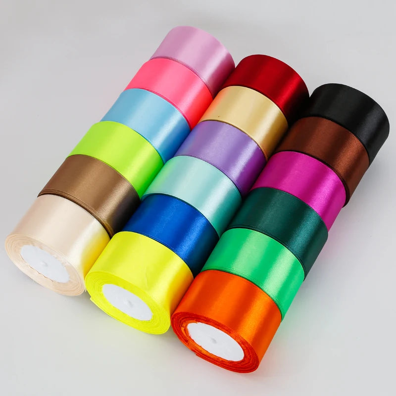22meters/roll 5cm Silk Satin Ribbons Crafts Bow Handmade DIY Gift Packaging Wrap Party Wedding Decorative Clothing Accessories