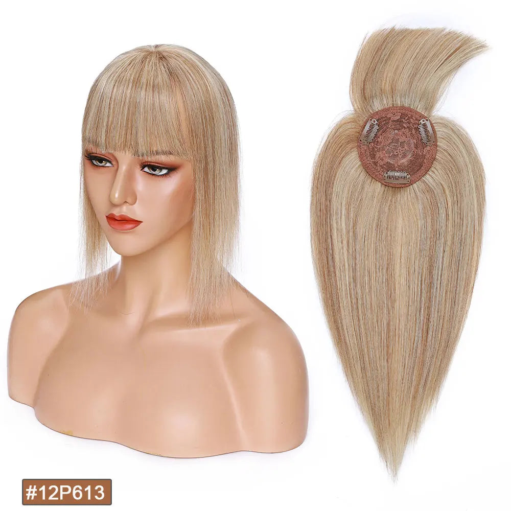 Rich Choices Women Topper 8.5x8.5cm Hair Toppers Natural Hair Clip In Wigs 100% Human Hair For Women Hairpiece