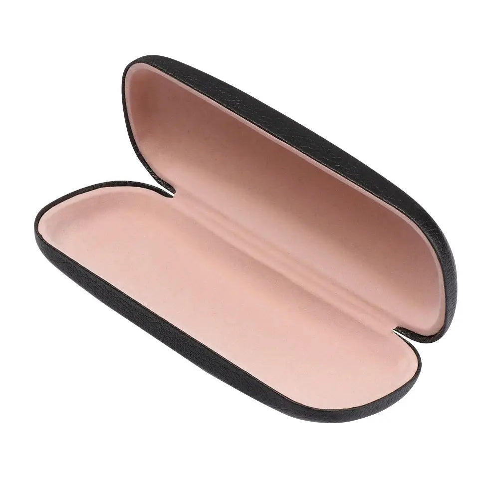 Unisex Waterproof PU Leather Litchi Grain Black Spectacle Cases Glasses Box Hard Frame Eyeglass Cases Eyewear Protector