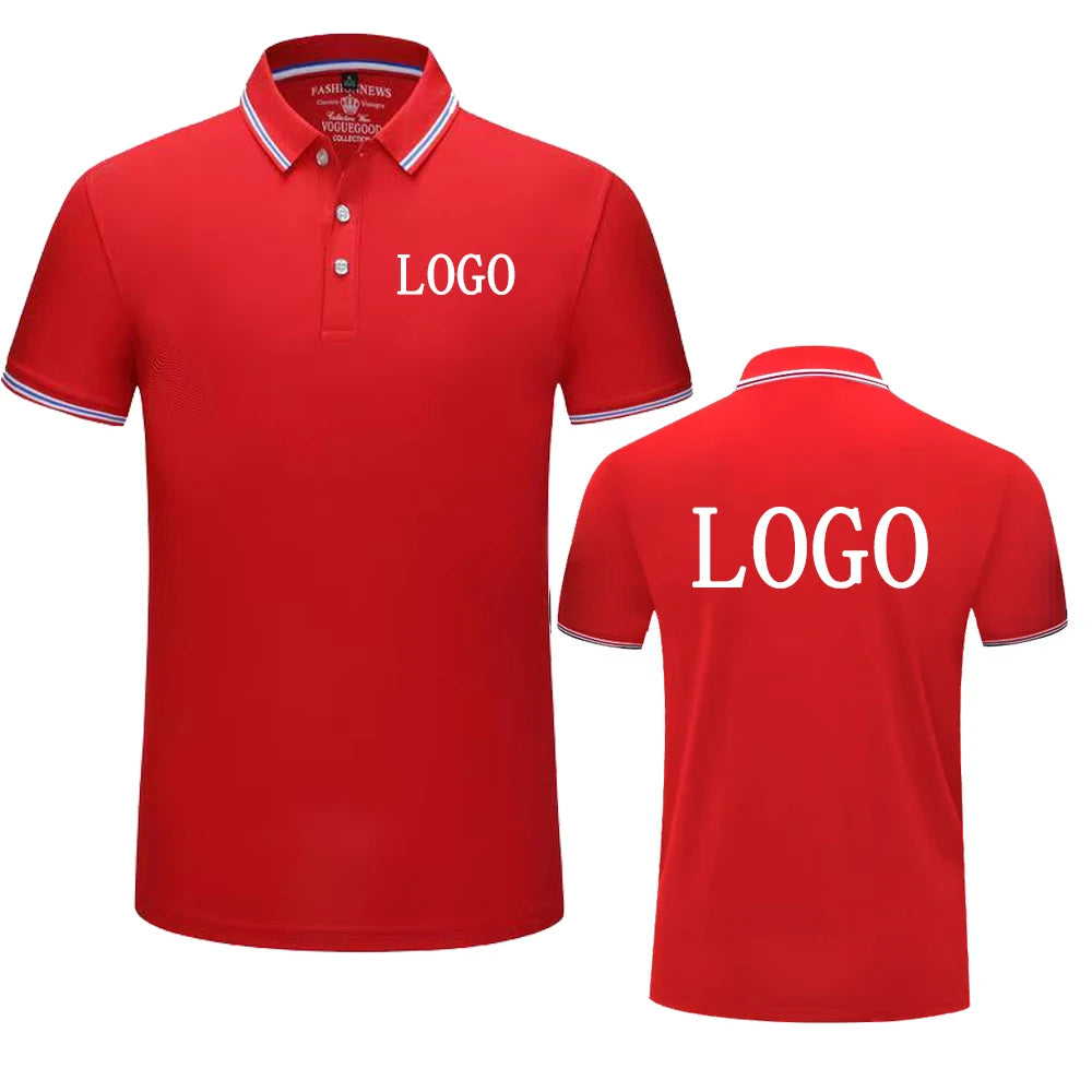 Summer Men And Women Polo Shirts Custom Logo Embroidery Print Polyester Clothing Personal Group Company Design Tops DIY Workwear