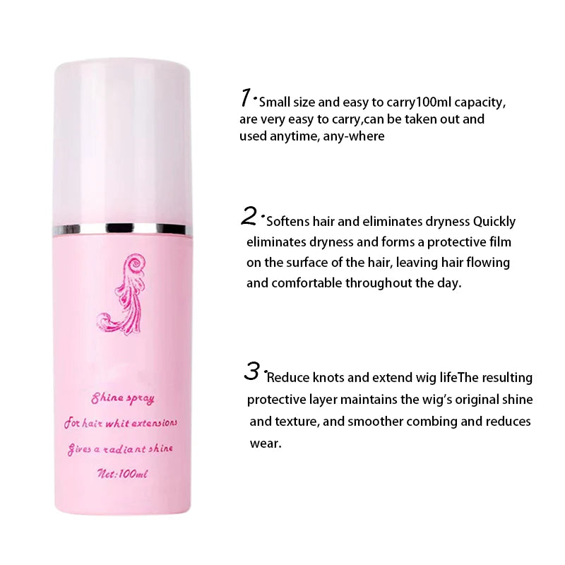 Choice Top Hair Care Spray For Wigs Anti Frizzy Smooth Oil Wig Care For Women Hair Wig Toupee Conditioner Wig Accessories