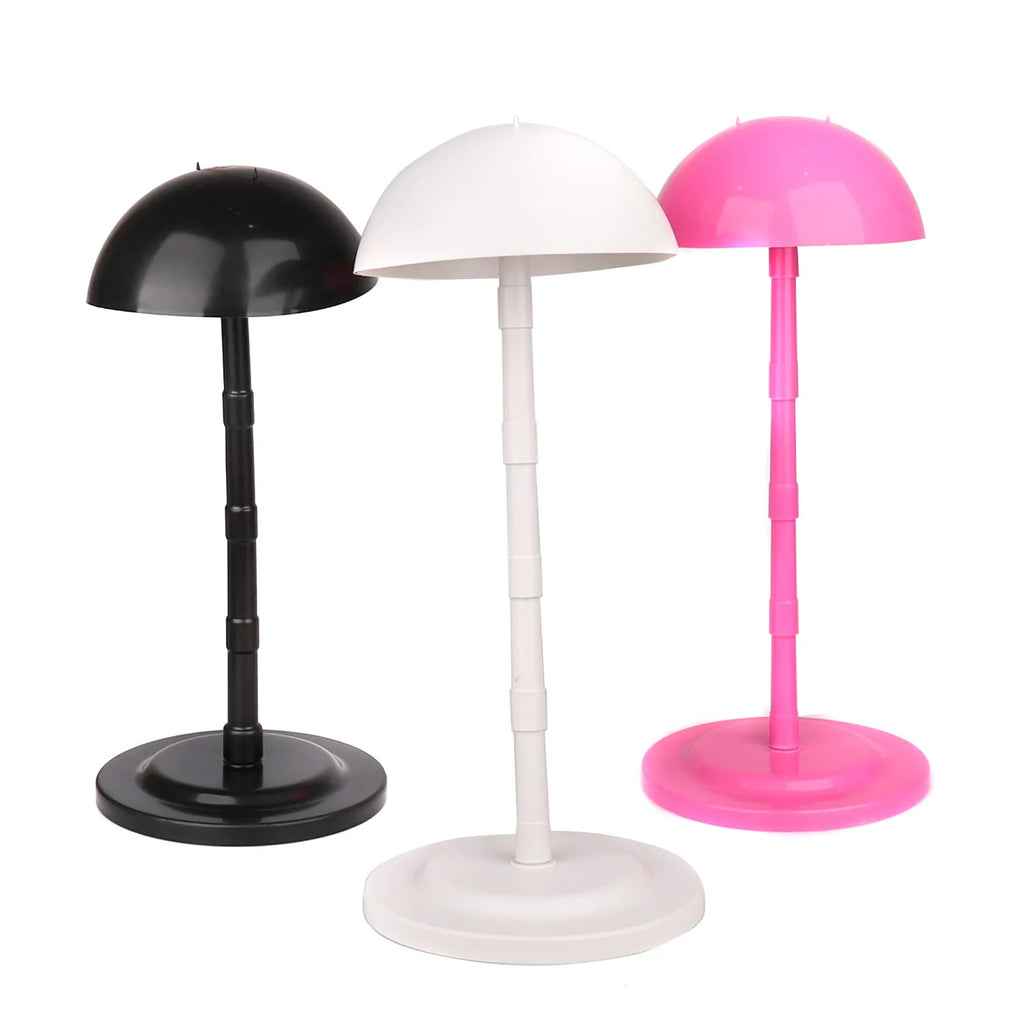 1pc Wig Stand Adjustable Height Wig Head Stand Portable Multi-Functional Non-Slip Wigs Stands Holder for Multiple Wigs and Hats