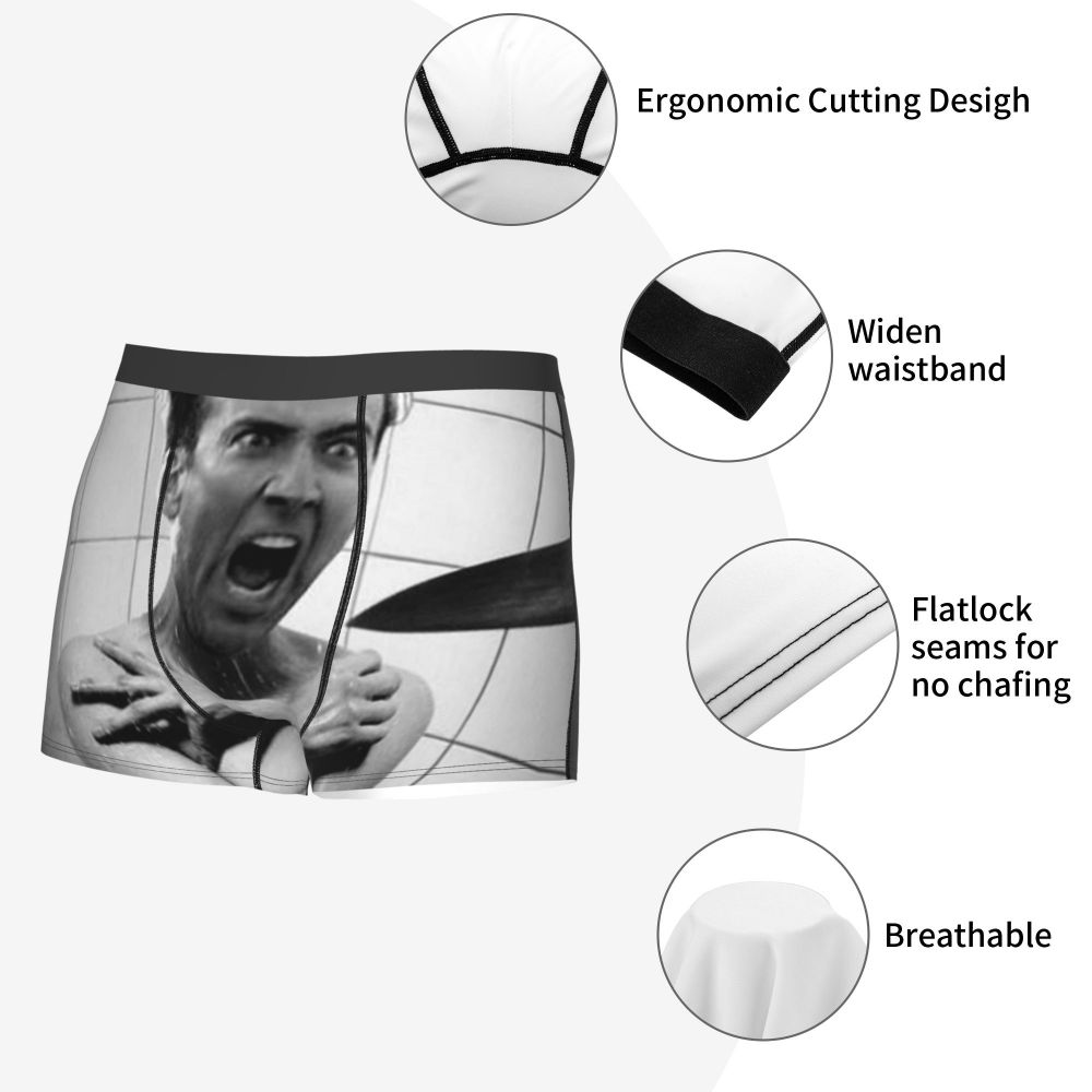 Custom Nicolas Cage Boxer Shorts For Homme 3D Printed Male Nic And His Girls Underwear Panties Briefs Breathbale Underpants