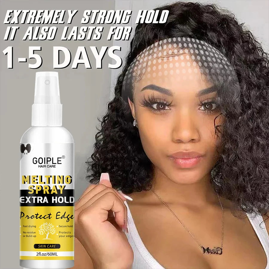 GOIPLE Waterproof Wig Glue Adhesive Extra Hold Melting Spray for Lace Front Hair Wax Stick Edge Control Gel Wig Installation Kit