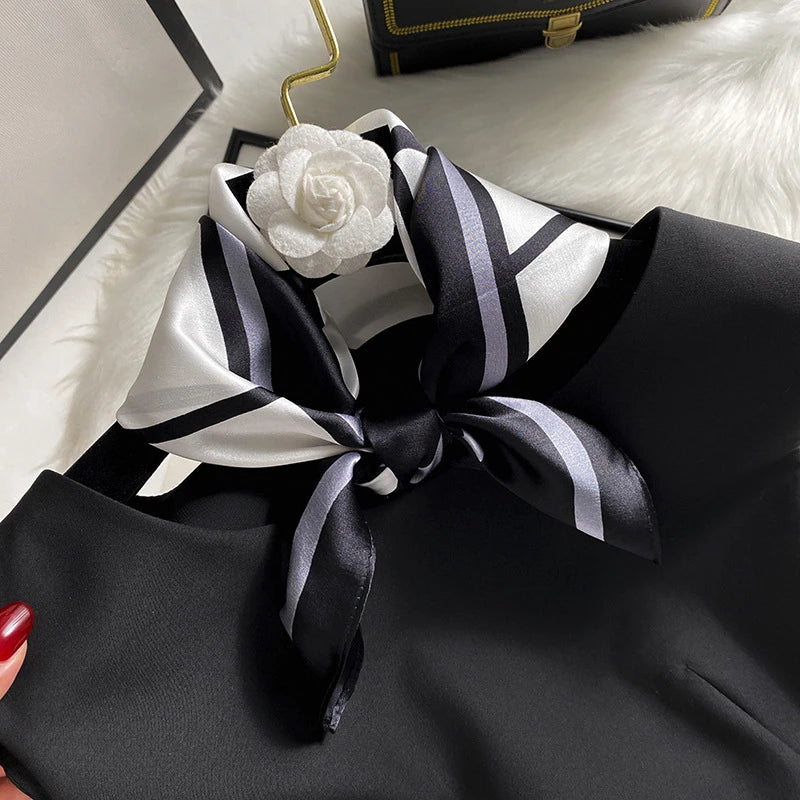 Women 100% Silk Scarves 53*53cm Luxury Pure Silk Scarf Wraps Shawls Pashmina Female Natural Silk Neckerchief Head Scarf Bandana