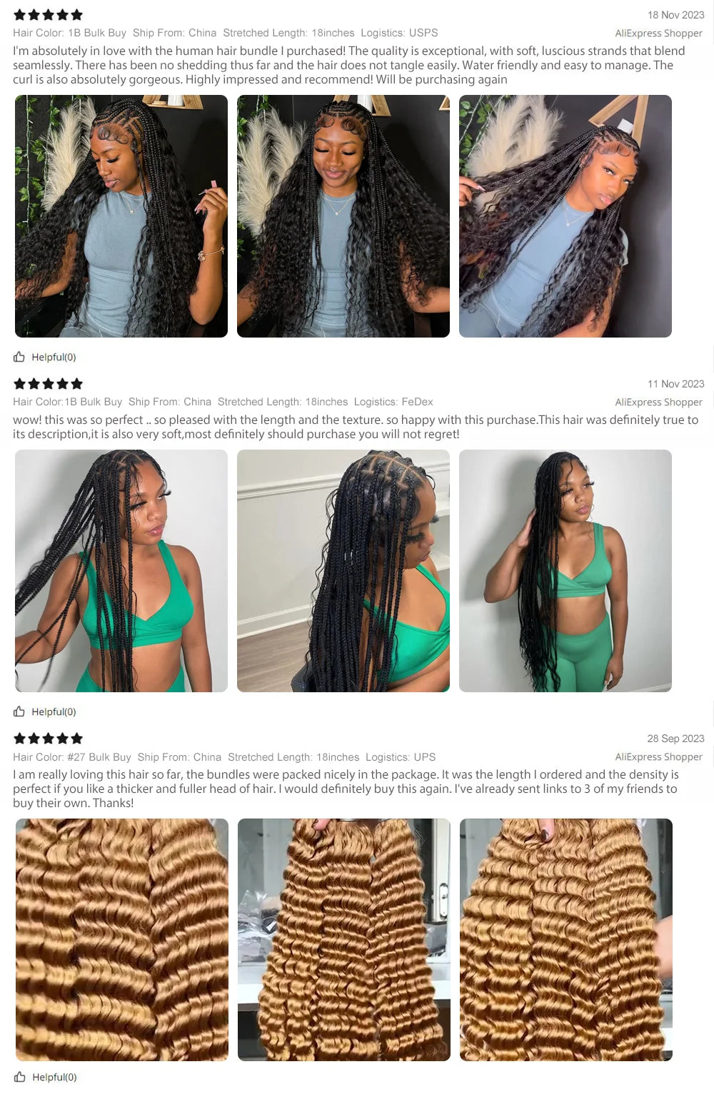 Human Braiding Hair 1 Bundle 20 Inch Human Hair Bundles for Braiding Highlight P4/27 Color Deep Wave Bulk Human Hair Bundles