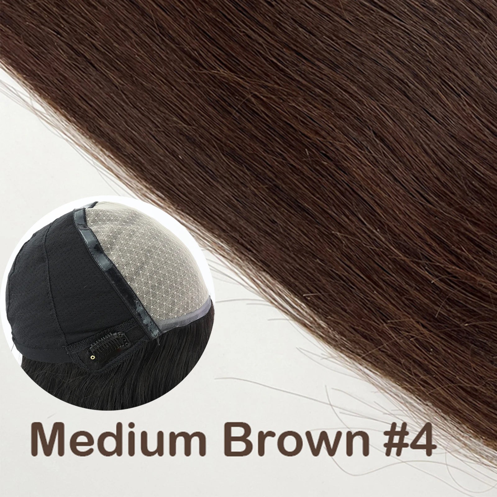 Medical Wig Real Virgin Human Hair Silk Top Natural Look Soft Light Breathable Elastic Net Comfortable Wearing for Women