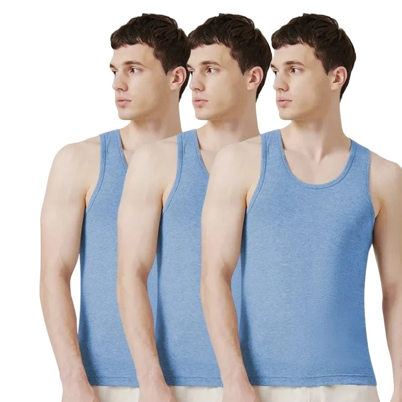 3-packs super soft Slim Fit Mens Tagless Tank Tops Breathable Sleeveless T-Shirt for Men Undershirts Crew Neck Comfort Stretch