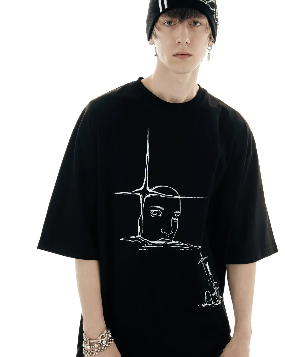 Punk Lyrical Print T-Shirts Oversize Hip Hop Women Streetwear Clothing Harajuku  Goth Unisex Men Top Short Sleeve Cotton Tee Y2K