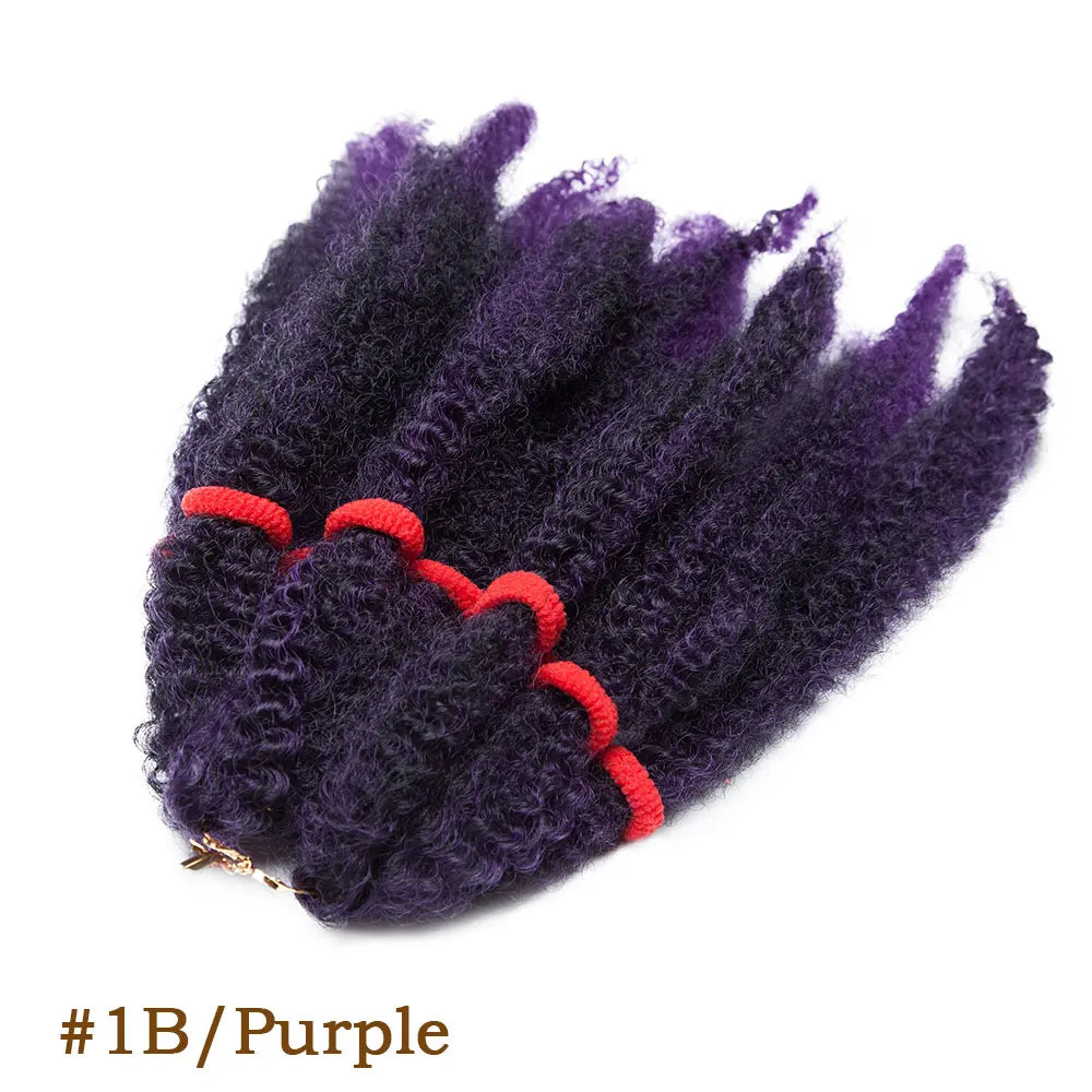 Afro Kinky Hair Pre Stretched Afro Kinky Twist Hair Braiding Hair Kinky Twist Crochet Braids Synthetic Hair Extensions For Women