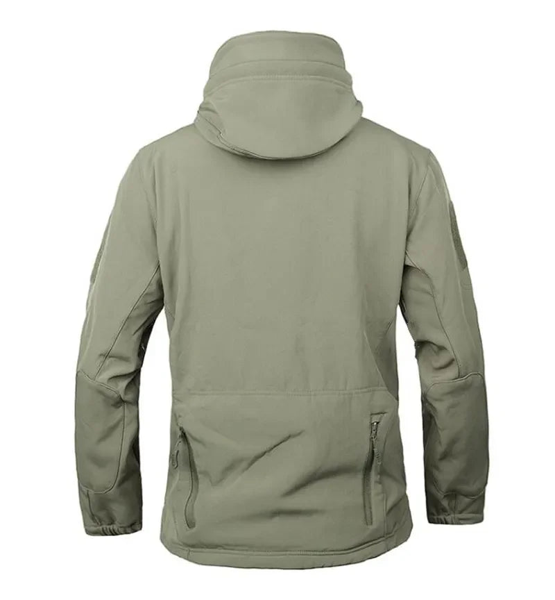 2025 New Fashionable Shark Skin Soft Shell Jacket Men's Tactical Windproof Waterproof Jacket Men's Jacket Hooded Jacket S-XXXXL