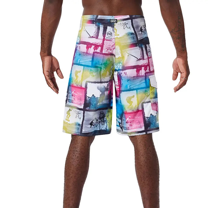 Quick Drying Beach Shorts for Men Surf Beach Shorts Fast Dry Swim Trunks with Bermuda, Fitness Muscle Short Pants, Summer, New,