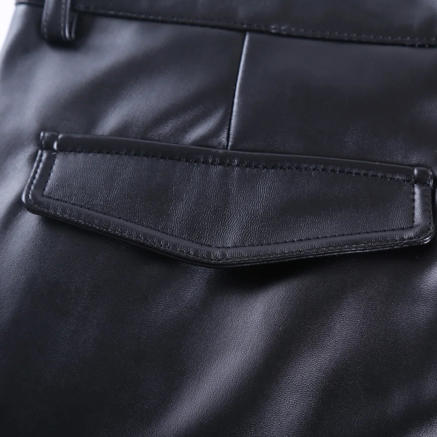 Autumn and Winter Slim Mens Leather Pants Tight Motorcycle Fashion Simple Hipster PU Leather Pants for Men