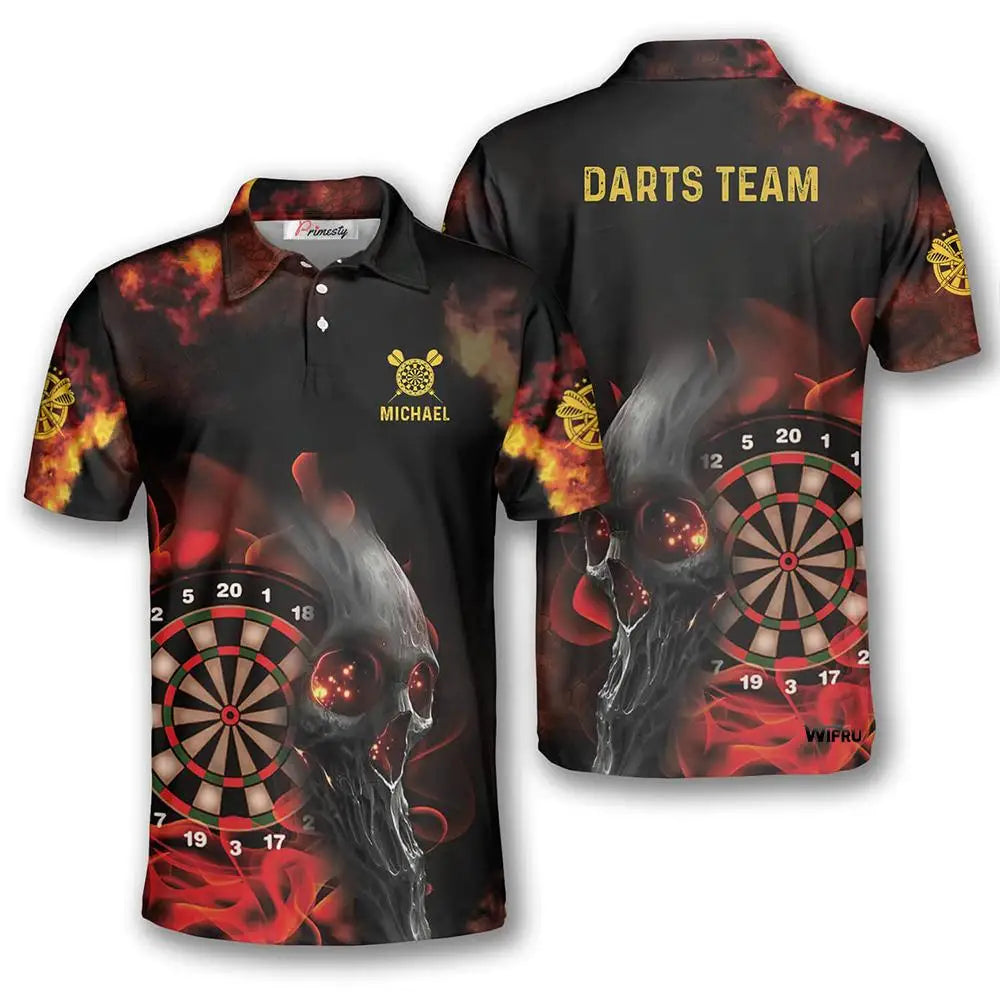 Darts 3D Print Polo Shirt Men's Club Custom Name Team Name Breathable Uniform Jersey New Men & Women Customizable Golf Shirts