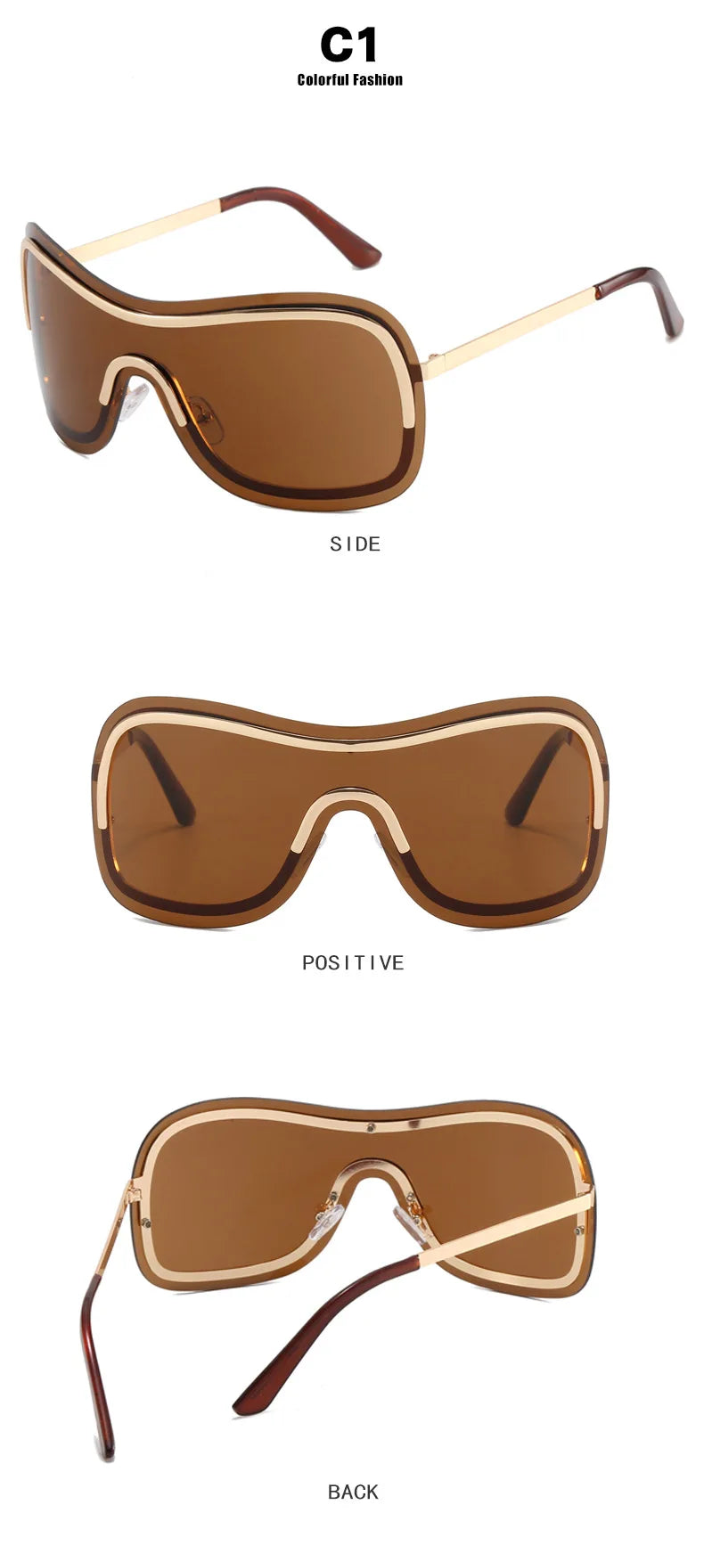 2023 New Metal Y2K Wrap Around Sunglasses Women Silver Mirror Sun Glasses One Piece Steam Punk Goggles Men Sun Shades Eyewear