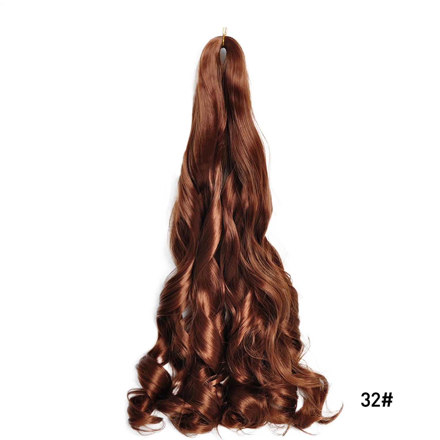 French Curly Crochet Braiding Hair Synthetic Loose Wave Ombre Braids Hair for Women Spiral Curls Pre Stretched Hair Extensions