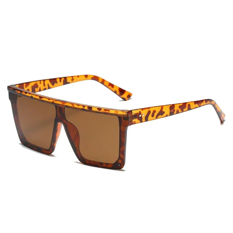 Oversized Square Sunglasses for Women Men Fashion Siamese Lens Style Flat Top Shield Shades