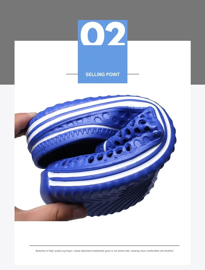 YRZL Mens Sandals Light EVA Summer Casual Shoes Hole Shoes Clogs Lovers Home Garden Outdoor Big Size 45 Male Beach Flat Slippers