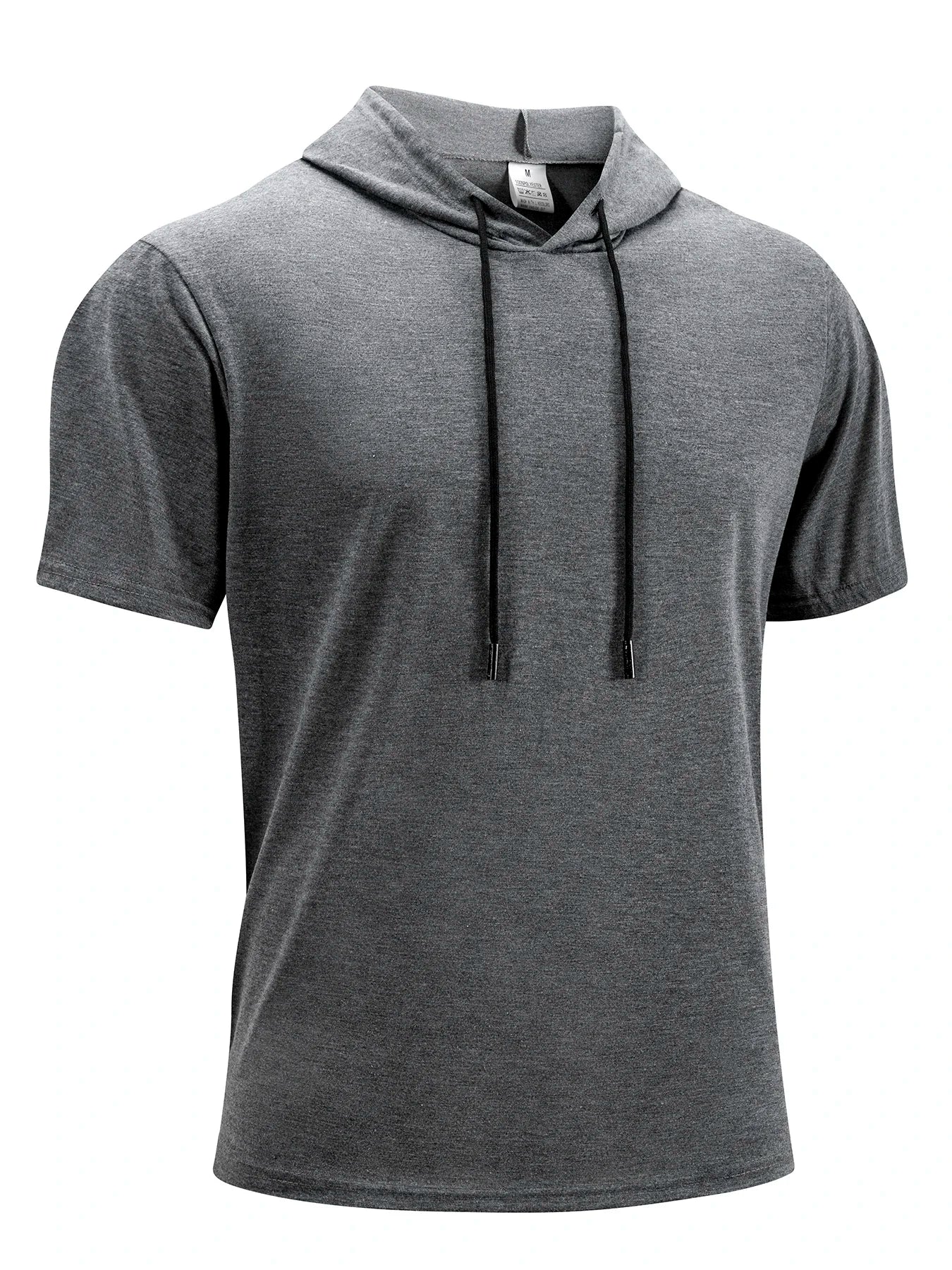 Mens Gym Thin Hoodie Short Sleeve Hoodies Fashion Jogger Sport Tshirt Man Solid Color Summer Daily Casual Athletic Fitness Tees