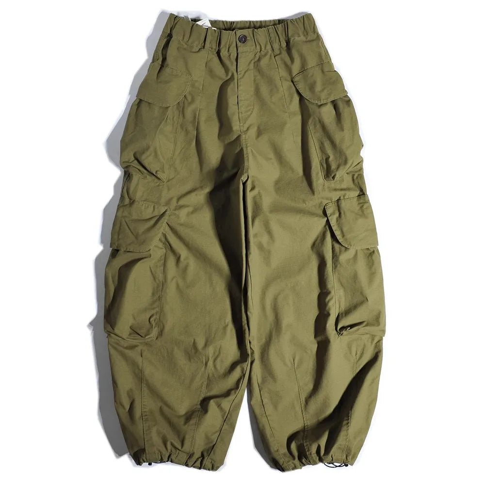 Heavyweight Wide Leg Workwear Trousers CityBoy Hong Kong Style Multi-Pocket Loose Straight Casual Shape Men's Pants