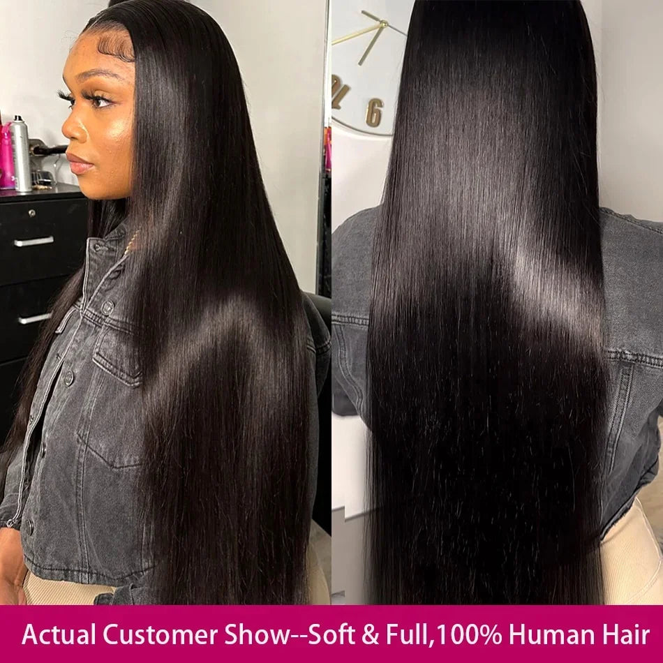 Glueless Wigs HD Transparent Lace Front Human Hair Wig 13x4 13x6 Bone Straight Frontal Wig Pre Plucked 4x4 HD Lace Closure Wig