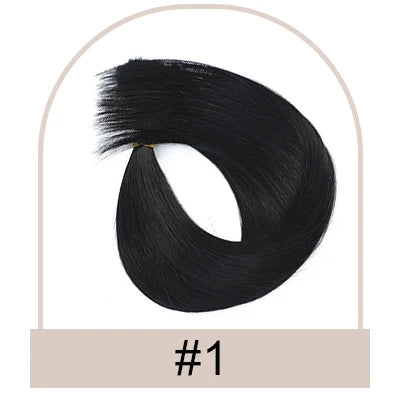 Clip In One Piece Human Hair Extensions 100% Straight Brazilian Human Remy Hair Natural Color Light Blond Ombre Dark Brown 613#