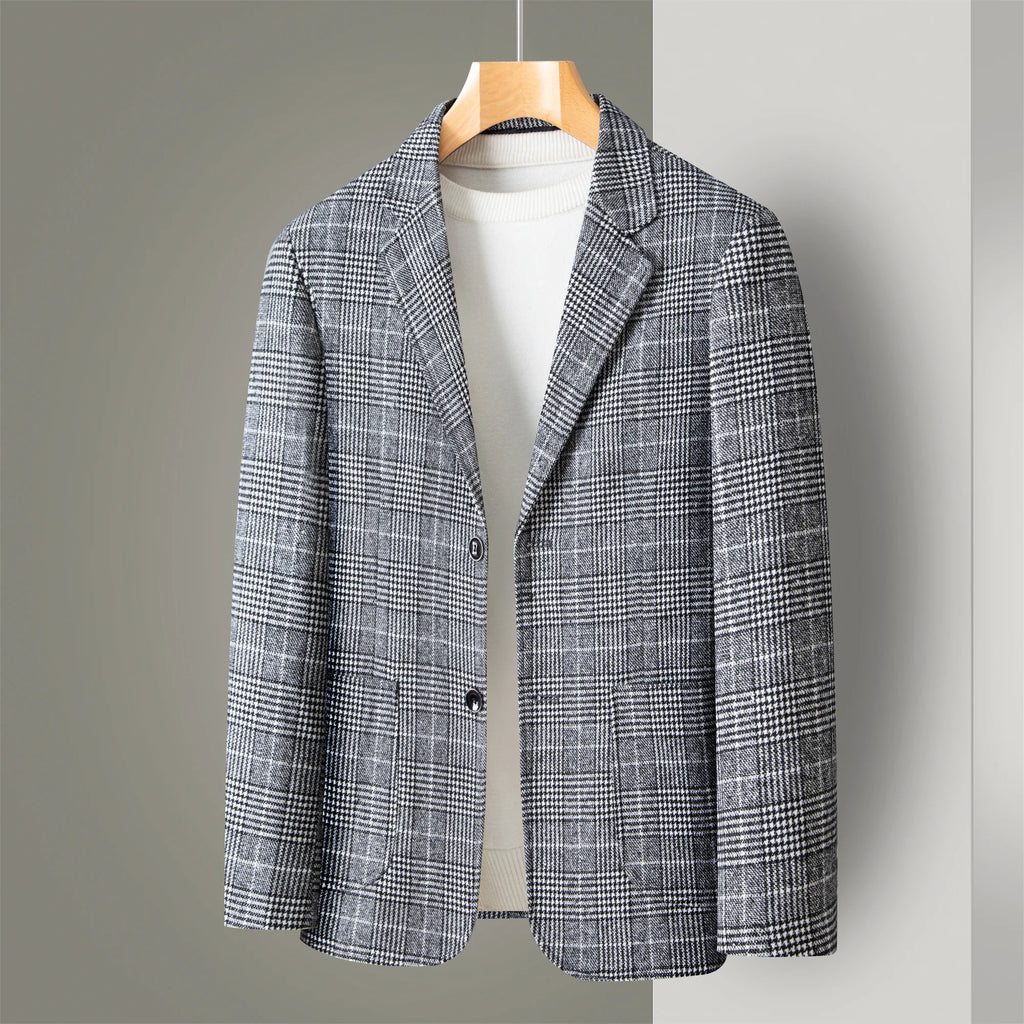 Middle-Aged Men's Business Casual Suit Father's Day Gift Wedding Formal Lightweight Suit Men's 35-60 Years Old Large Size Thin Top Men's Middle-Aged and Elderly Jacket