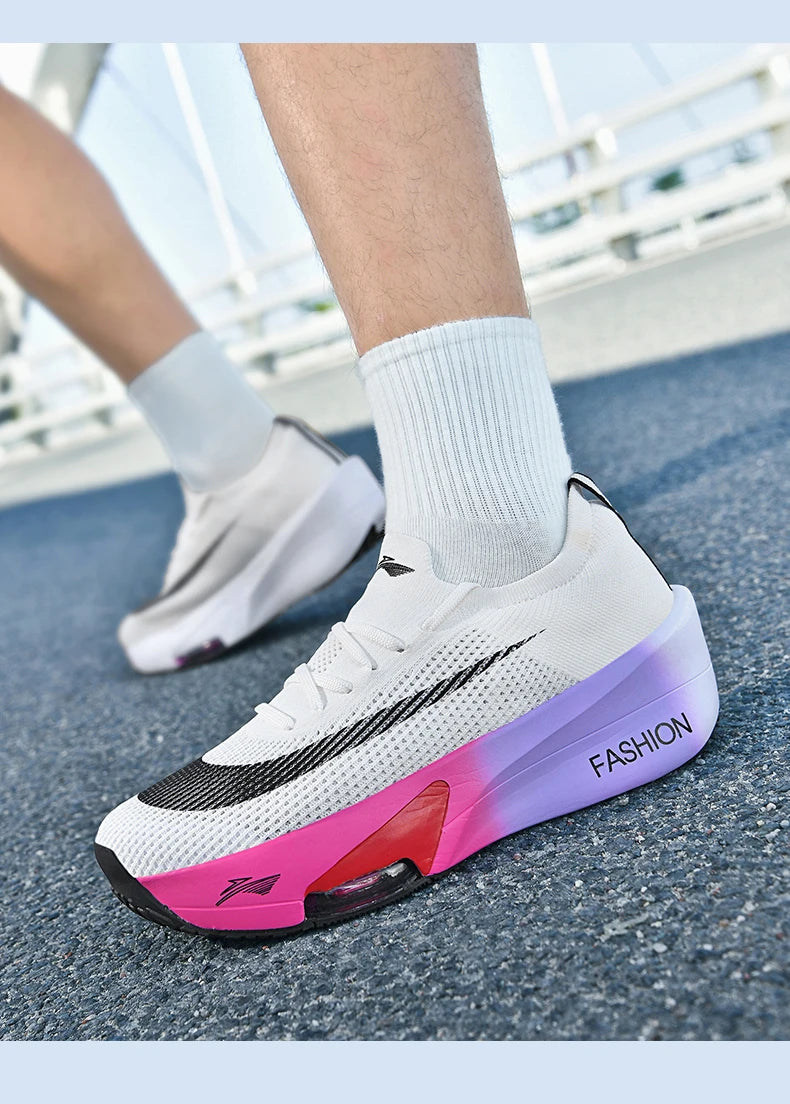Air cushion Running Shoes Speciality Marathon Men Sports Breathable Lightweight Women's Comfortable Athletic Nonskid Sneakers