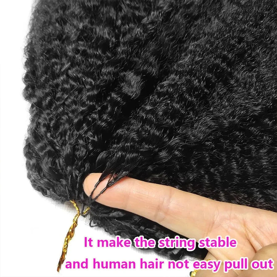 Kinky Straight Crochet Human Hair Extension Pre Separated Knotless Crochet Hair Bundles For Reusable Boho Braids For Women