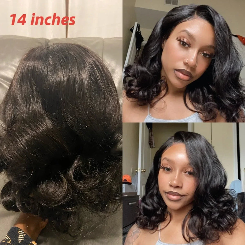 PerisModa Body Wave Human Hair Bundles With Closure 5x5 Transparent Lace 4×4 Brown Lace Brazilian Remy 12A Human Hair Extensions