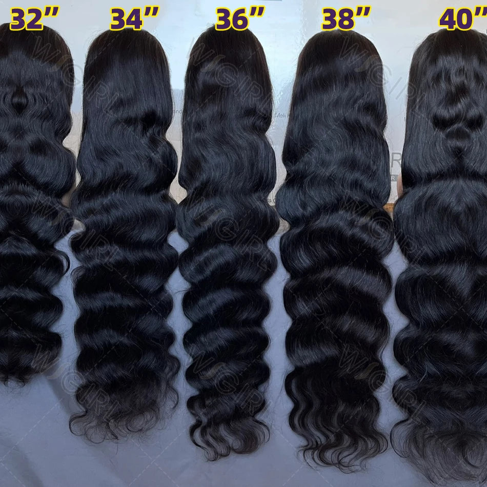 Wigirl High 200 Density 30 40 Inch 13x6 HD Transparent Body Wave Lace Front Human Hair Wigs Brazilian Wavy 13x4 Lace Frontal Wig