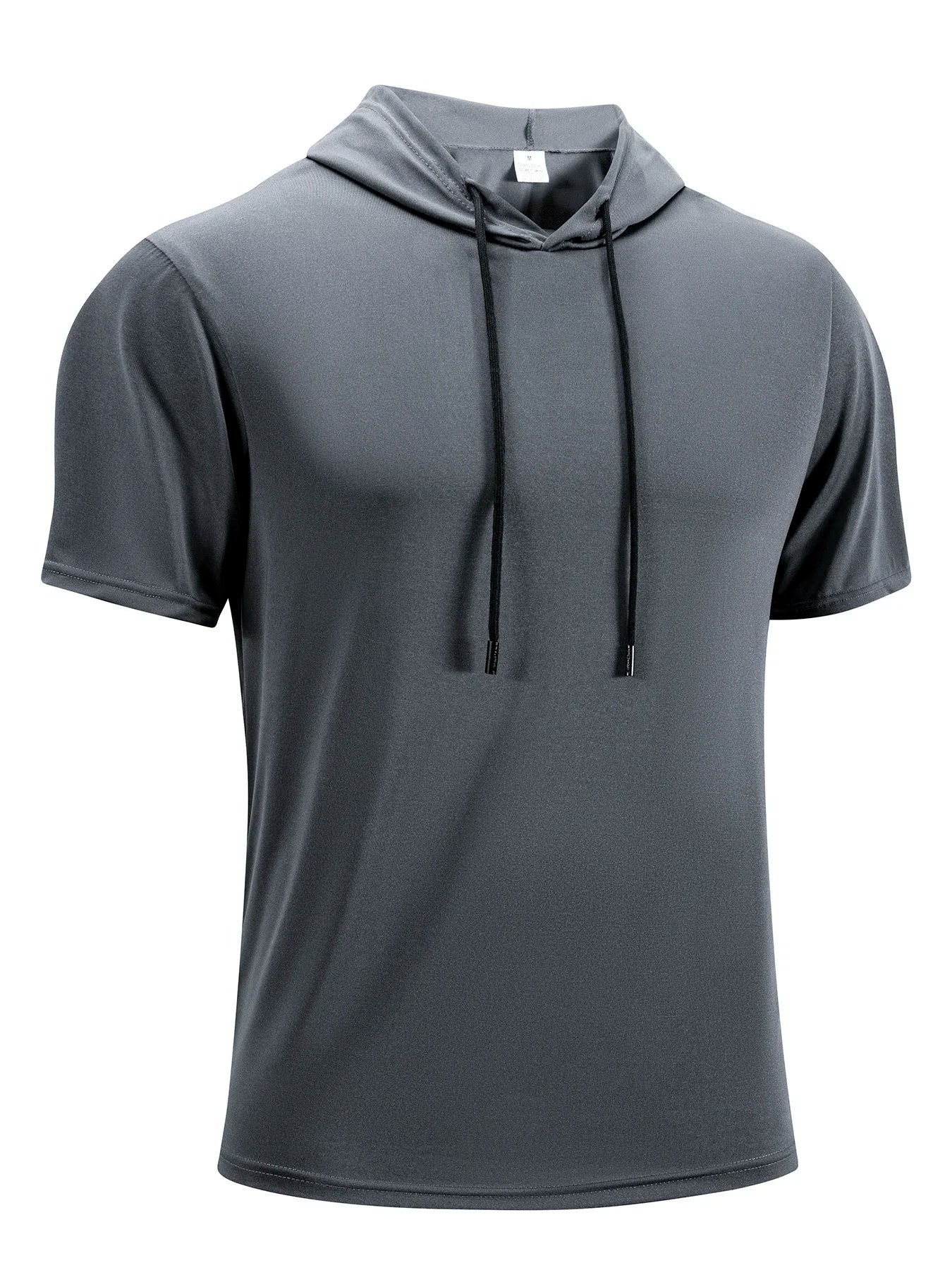 Mens Gym Thin Hoodie Short Sleeve Hoodies Fashion Jogger Sport Tshirt Man Solid Color Summer Daily Casual Athletic Fitness Tees