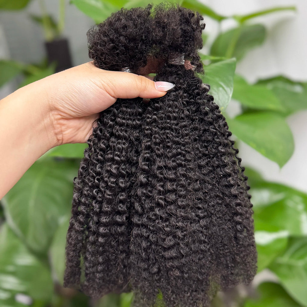 T1B/30 Afro Kinky Curly Human Hair Bulk 30g/Pack 100% Human Hair Soft 4C Afro Kinky Bulk Human Hair for Locs Extensions