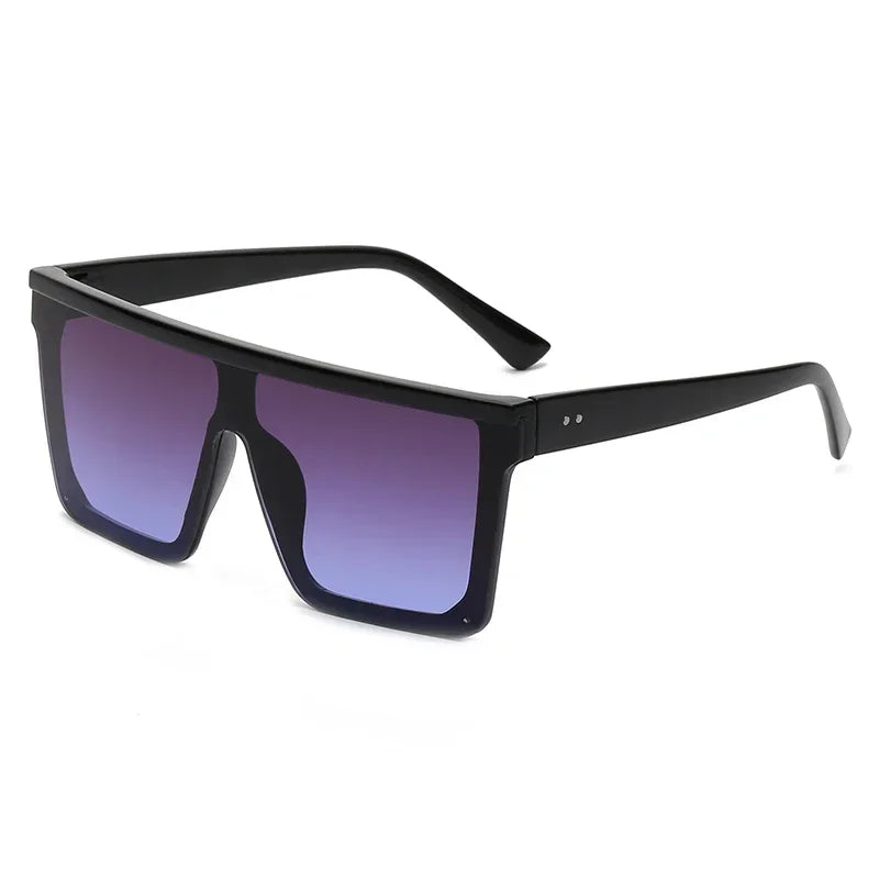 Oversized Square Sunglasses for Women Men Fashion Siamese Lens Style Flat Top Shield Shades