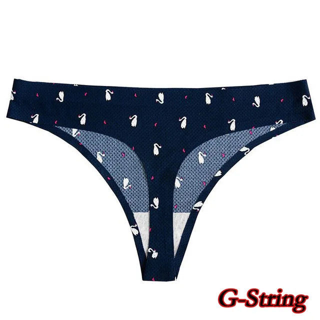 Poblador Sexy Women's Panties Seamless Underwear Comfortable Print G-string Thongs Intimate Female Lingerie Ladies Pantys Tanga
