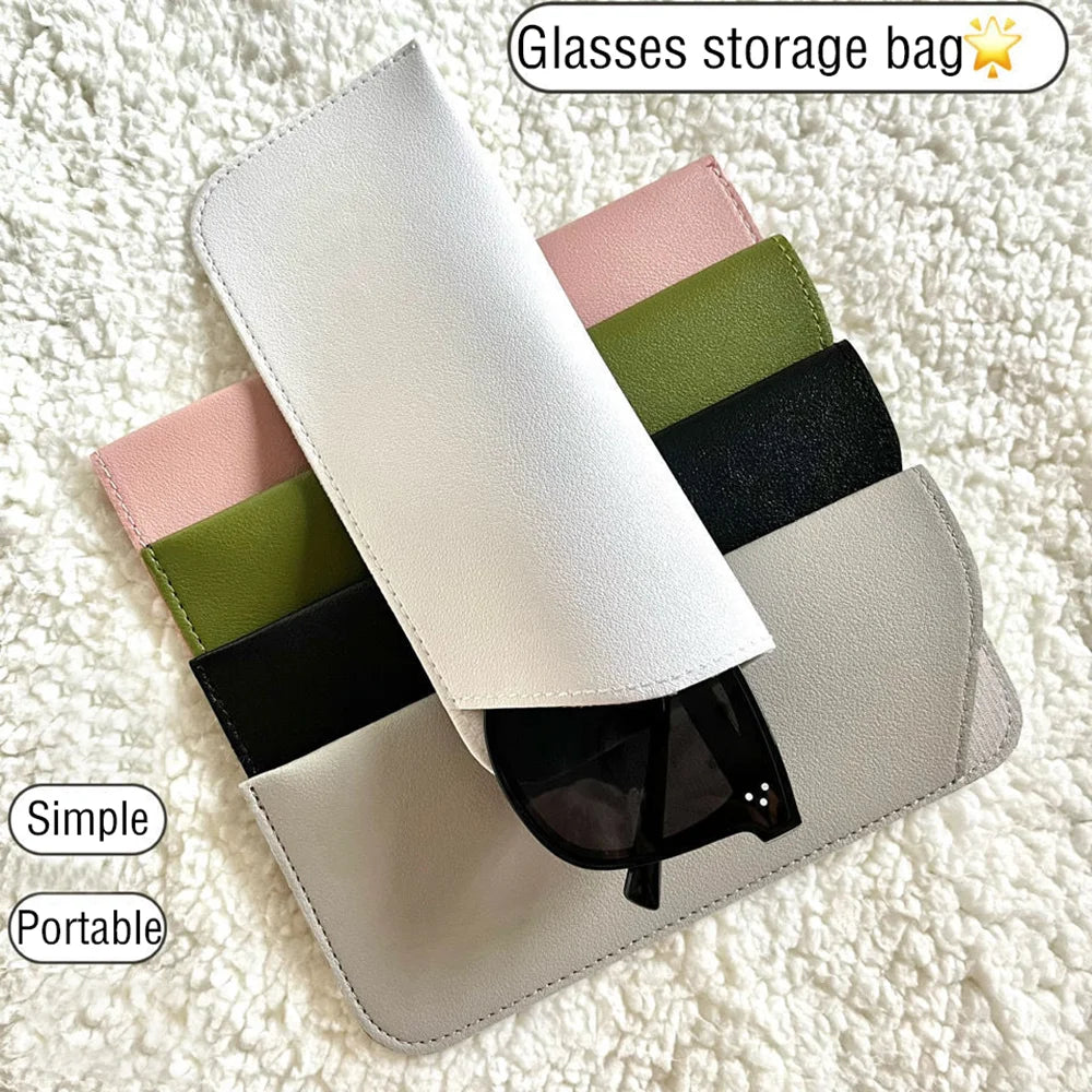 Glasses Case Soft Case Eyeglasses Holder Eyewear Pouch Portable Spectacle Case For Travel Storage Eyewear