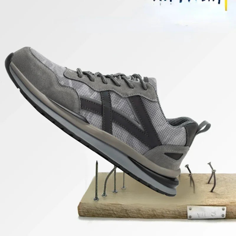New Type of Labor Protection Shoes Anti - Hit Anti - Puncture Summer Mesh Surface Breathable Protective Shoes Safety Work Shoes