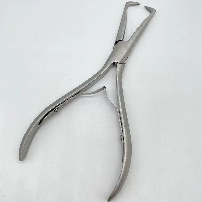 1 PC 5.5 inch Silver Stainless Steel Bent nose Clamp Hair Extension Plier with two hook Keratin Hair Extensions Removal Tools